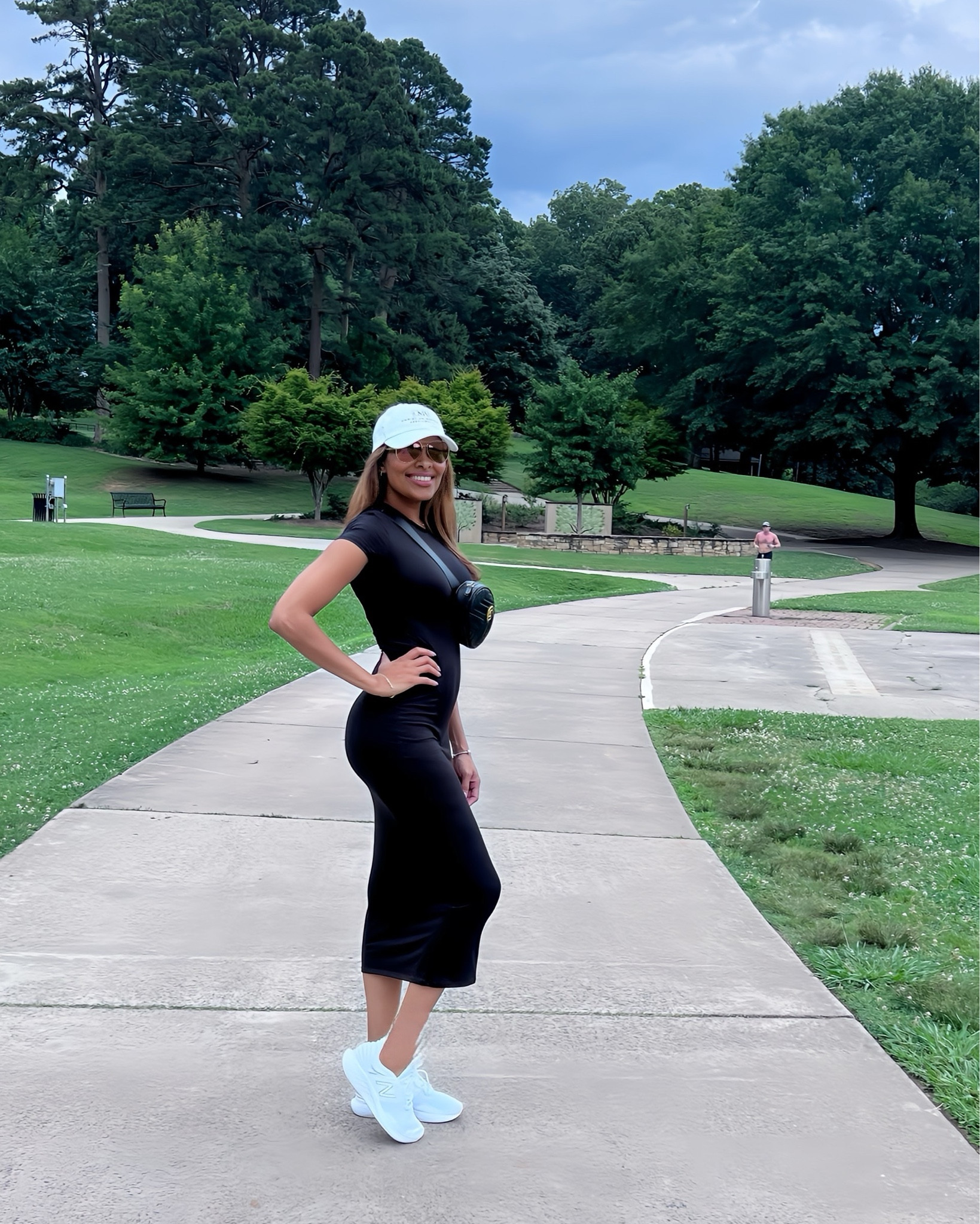 Casual park fit. Ever feel like walking but wearing a dress at the same time? Check out these finds under $50. Exact dress and shoes linked and similar hat and bag as well. 

#LTKFindsUnder50 #LTKActive #LTKShoeCrush