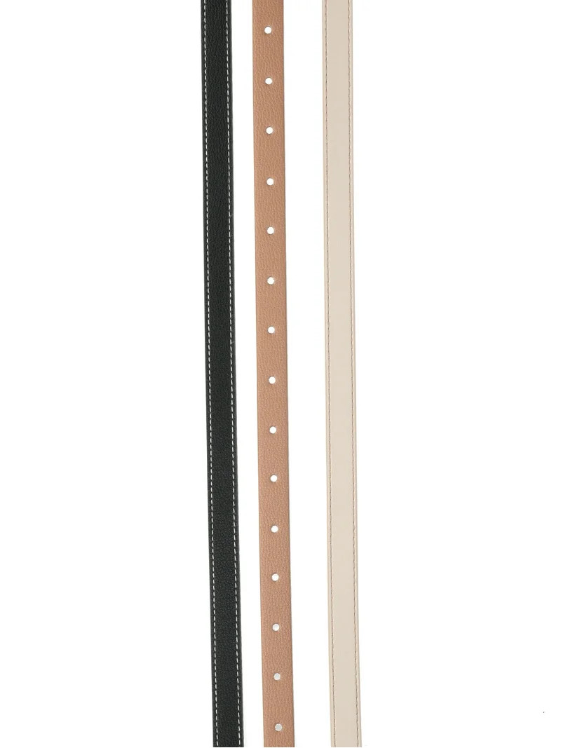No Boundaries Women's 3 for 1 Belts, Ivory/Caramel/Black, S/M | Walmart (US)