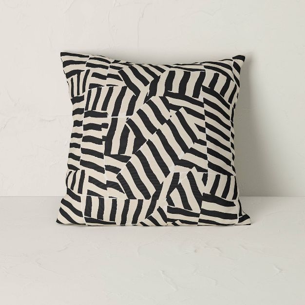 Geometric Outdoor Throw Pillow Black - Opalhouse&#8482; designed with Jungalow&#8482; | Target