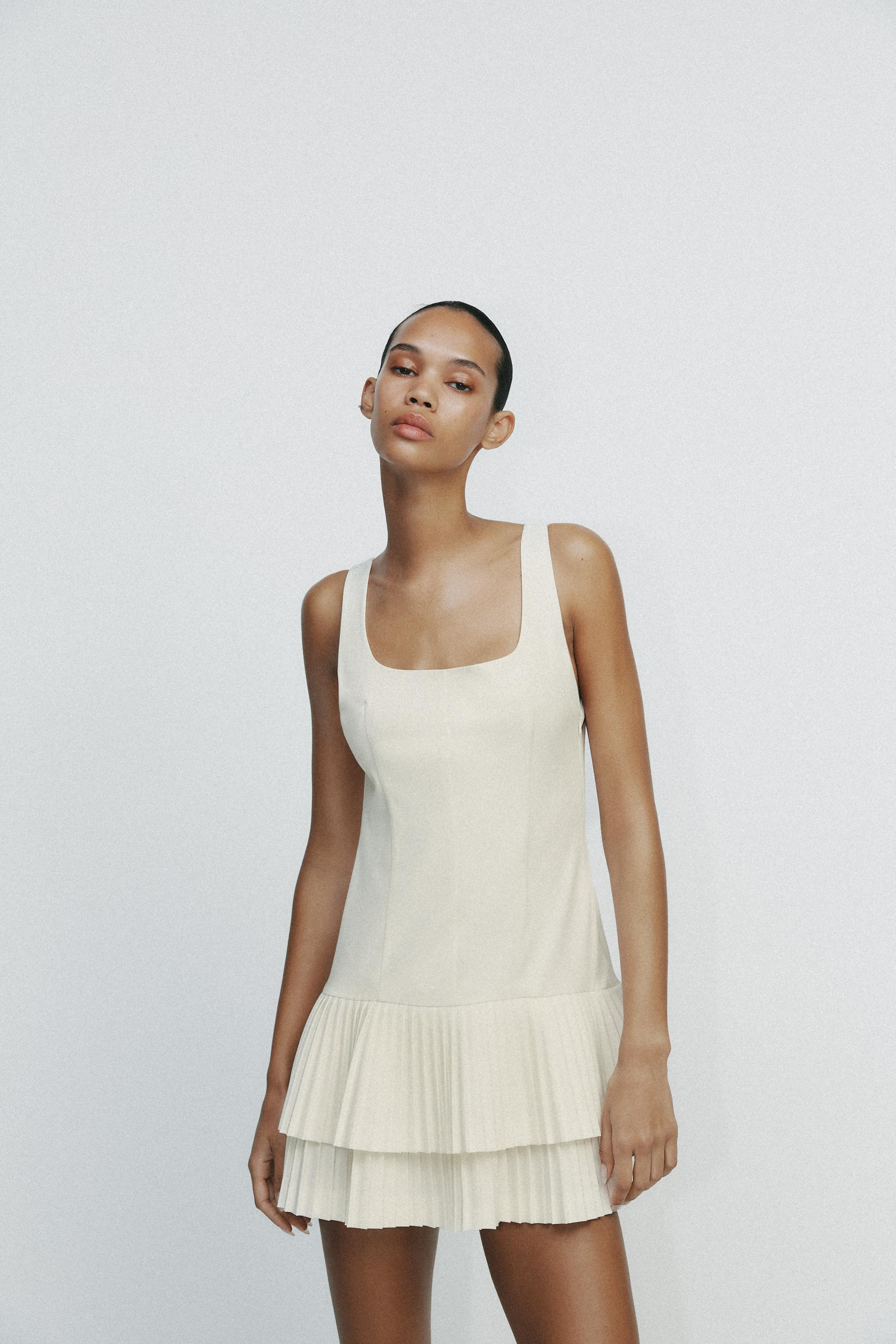 BOX PLEAT JUMPSUIT DRESS | Zara US