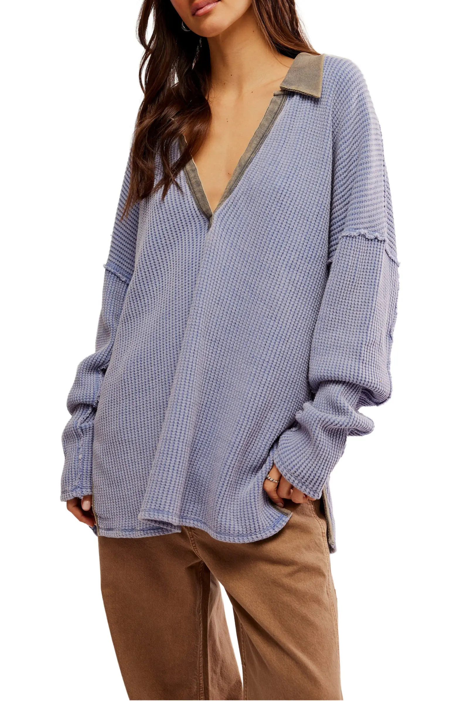 Travis Oversize Thermal Polo | Nordstrom