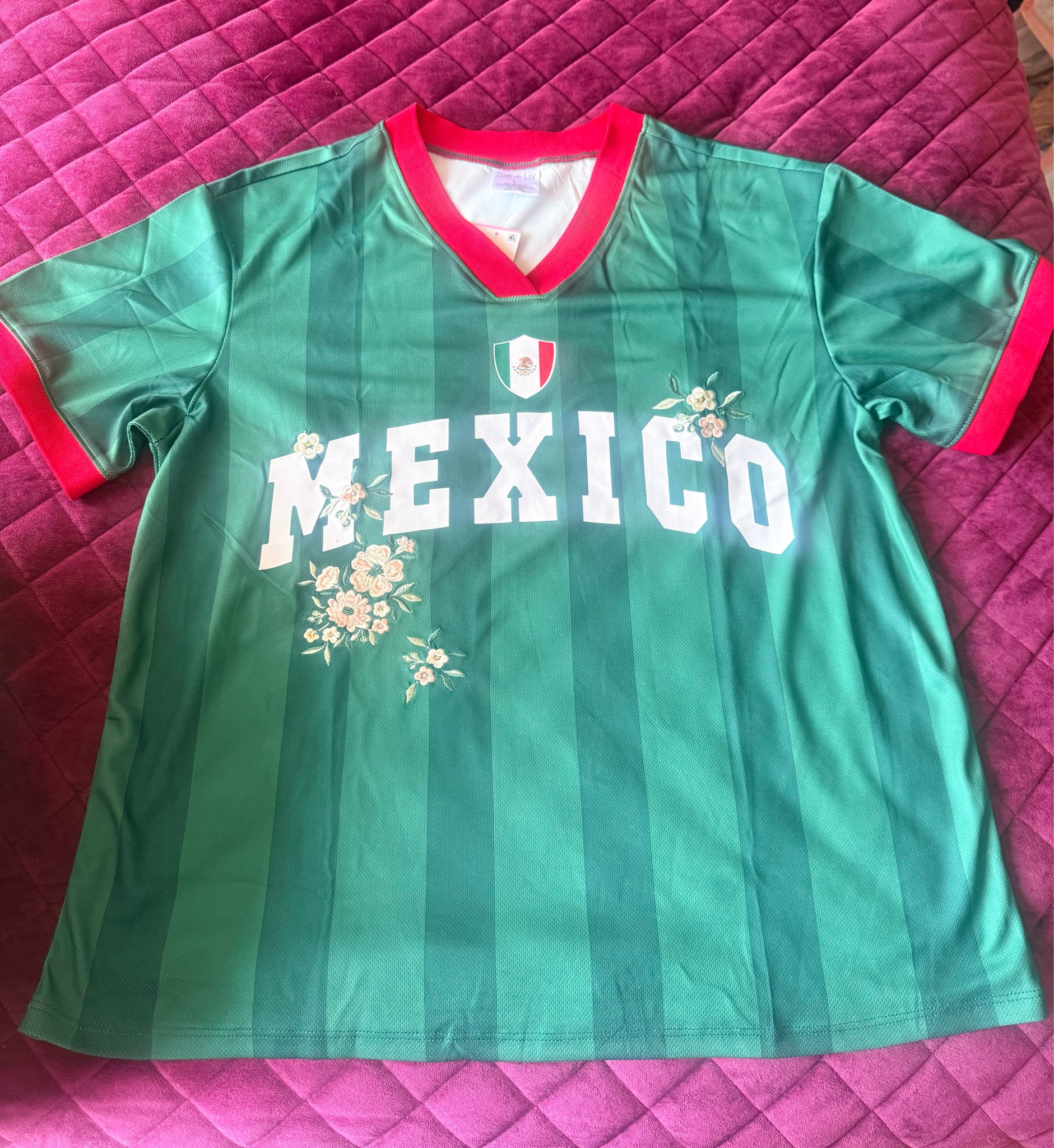 Women's Mexico Floral Short Sleeve Graphic Jersey T-Shirt 

#LTKSaleAlert #LTKActive #LTKMothersDay