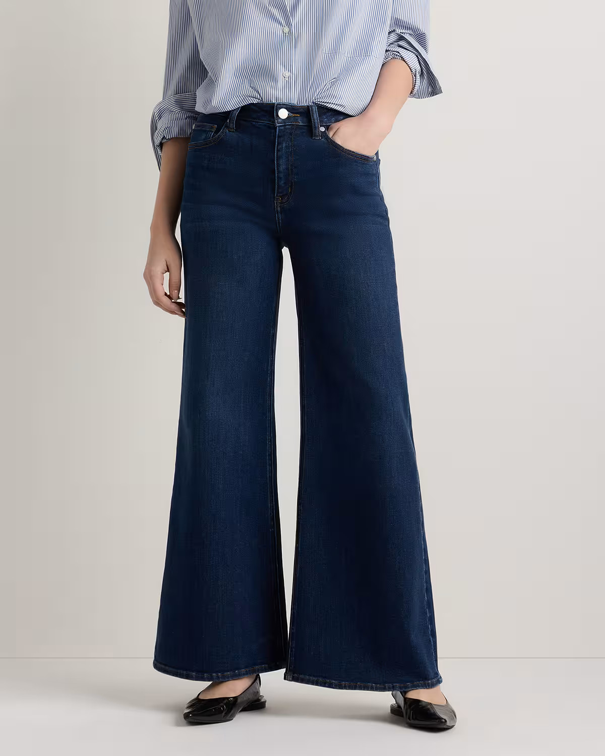 Bella Stretch Palazzo Jeans | Quince
