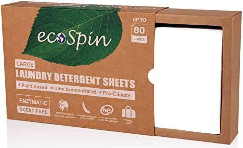 Large Laundry Detergent Sheets, Fragrance Free, Powered By Plants, Ultra Concentrated, Biodegrada... | Amazon (US)