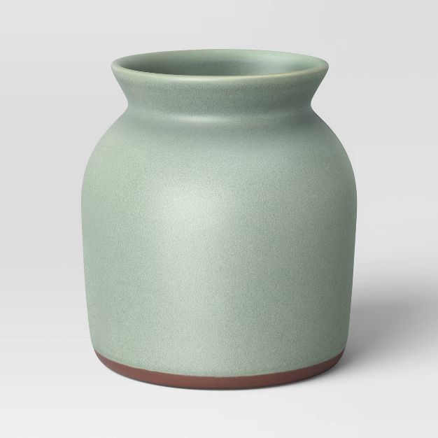5" x 5.5" Small Ceramic Vase Single Reactive Glaze Green - Threshold™ | Target