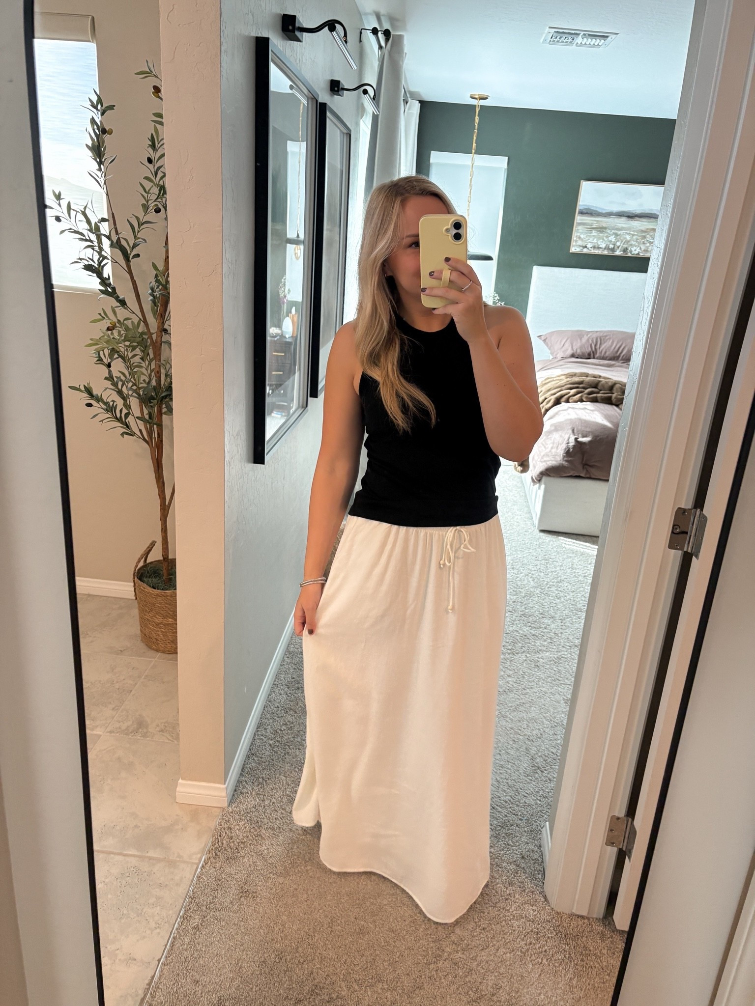 Linen skirt / maxi skirt / linen outfit / beach outfit / summer outfit / brunch outfit / mom ootd 

Tank - large
Skirt - medium

#LTKmomlife #LTKMidsize