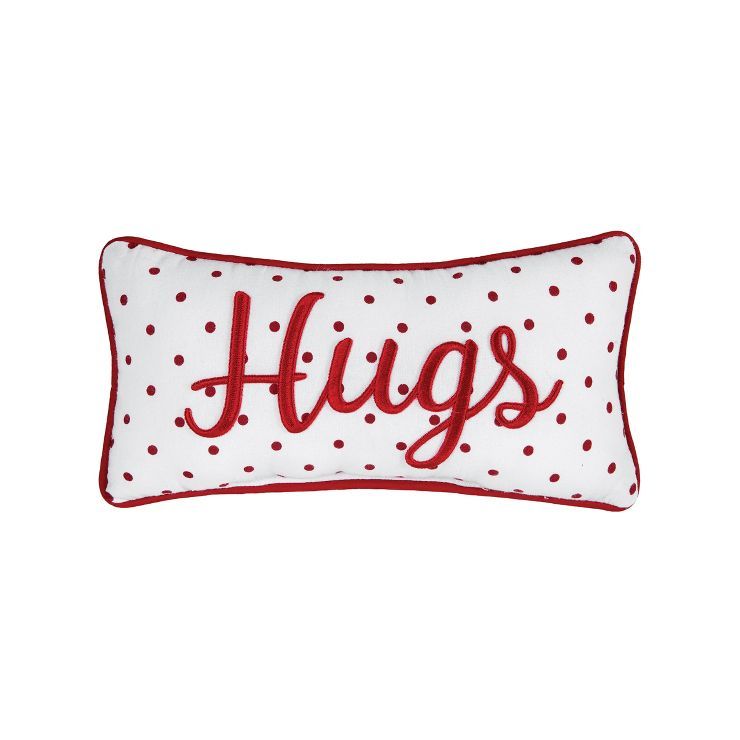 C&F Home 6" x 12" Hugs Dot Petite Valentine's Day Decorative Throw Pillow | Target