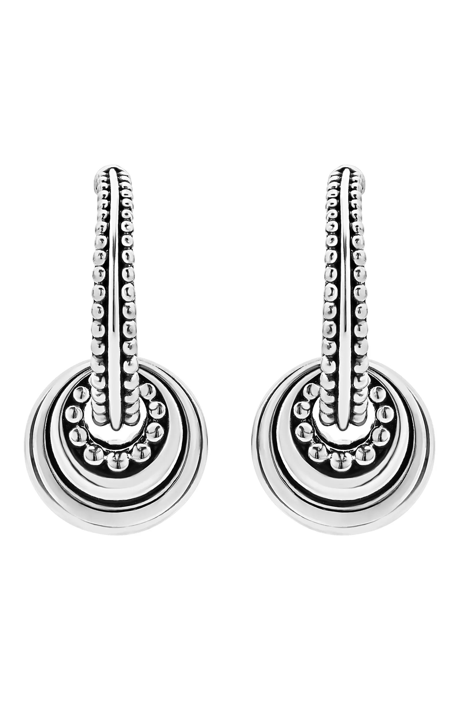 Signature Caviar Disc Charm Hoop Earrings | Nordstrom