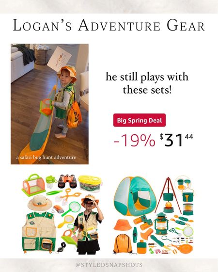 Logan’s adventure gear is on sale! 

Amazon kids, pretend play 

#LTKkids #LTKsalealert #LTKfindsunder50