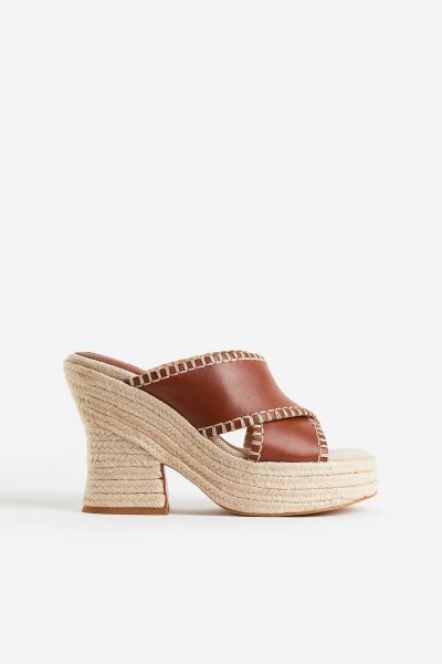 Heeled Leather Espadrilles | H&M (US + CA)