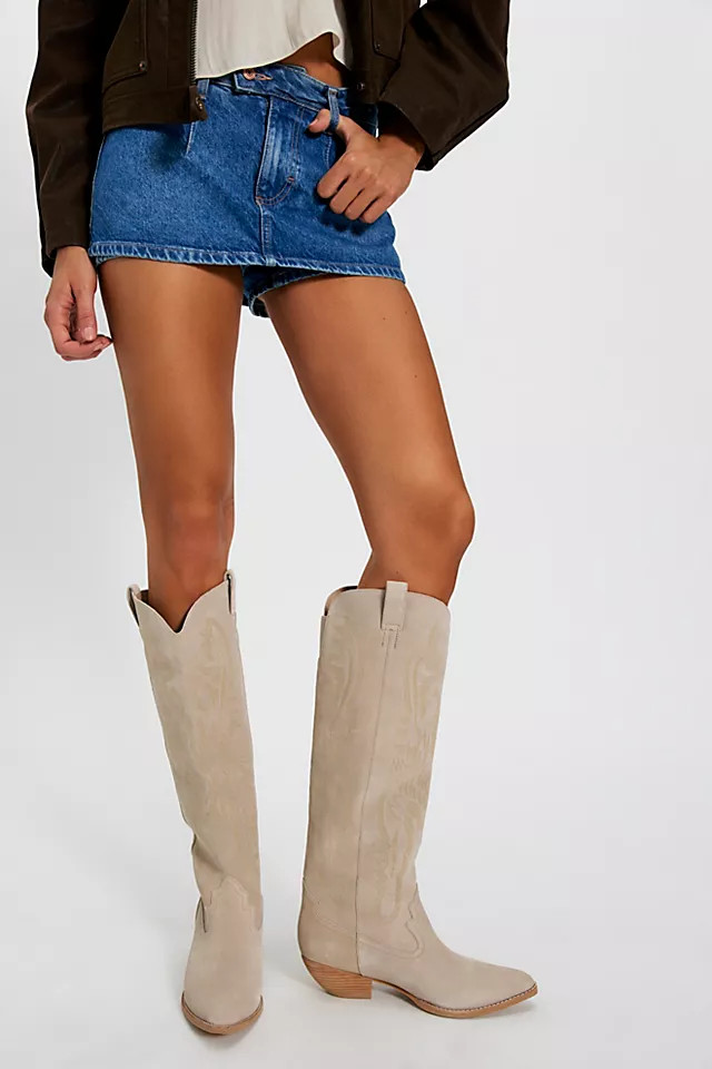 Finn Tall Western Boots by Jeffrey Campbell at Free People, Grey, US 7.5 | Free People (Global - UK&FR Excluded)