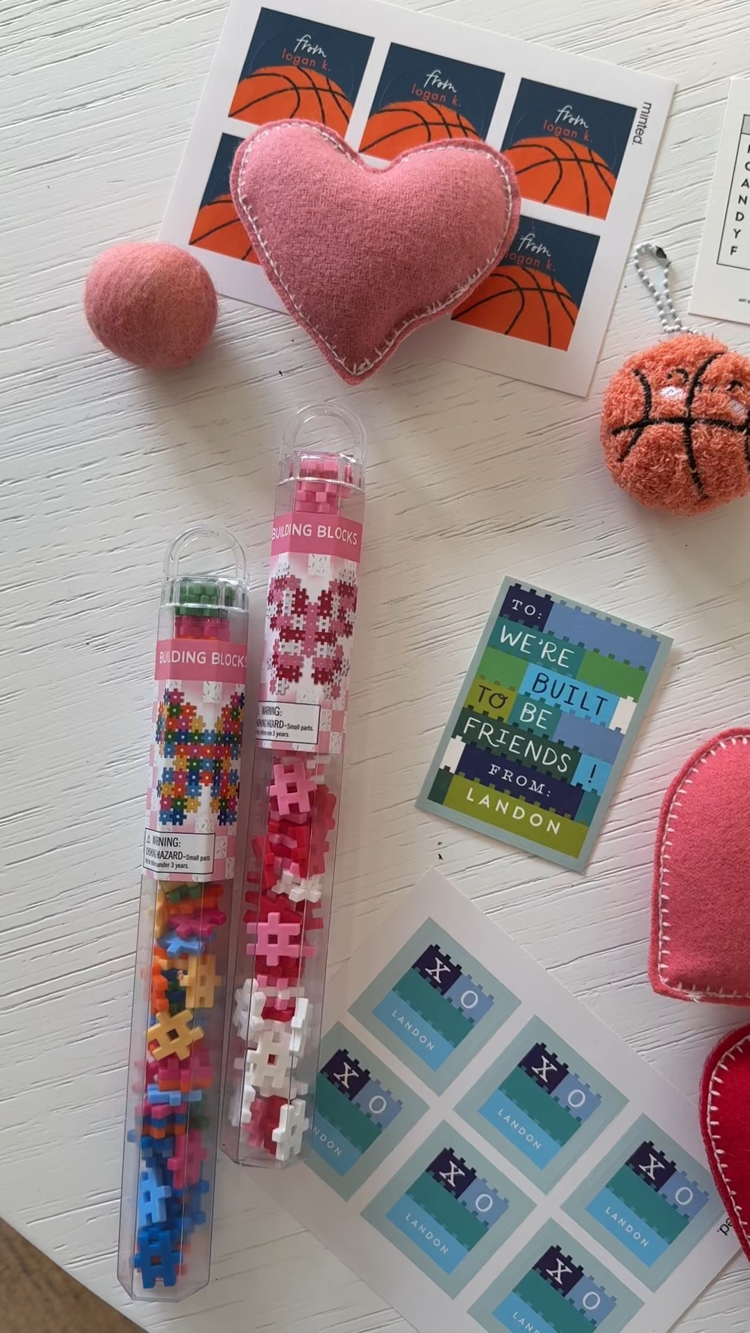 Kids class valentines cards and gifts!  Code XOXOKENDALL26 gets you 20% off cards plus a free pack of stickers to match. I found the blocks in the target dollar section 

#LTKValentine