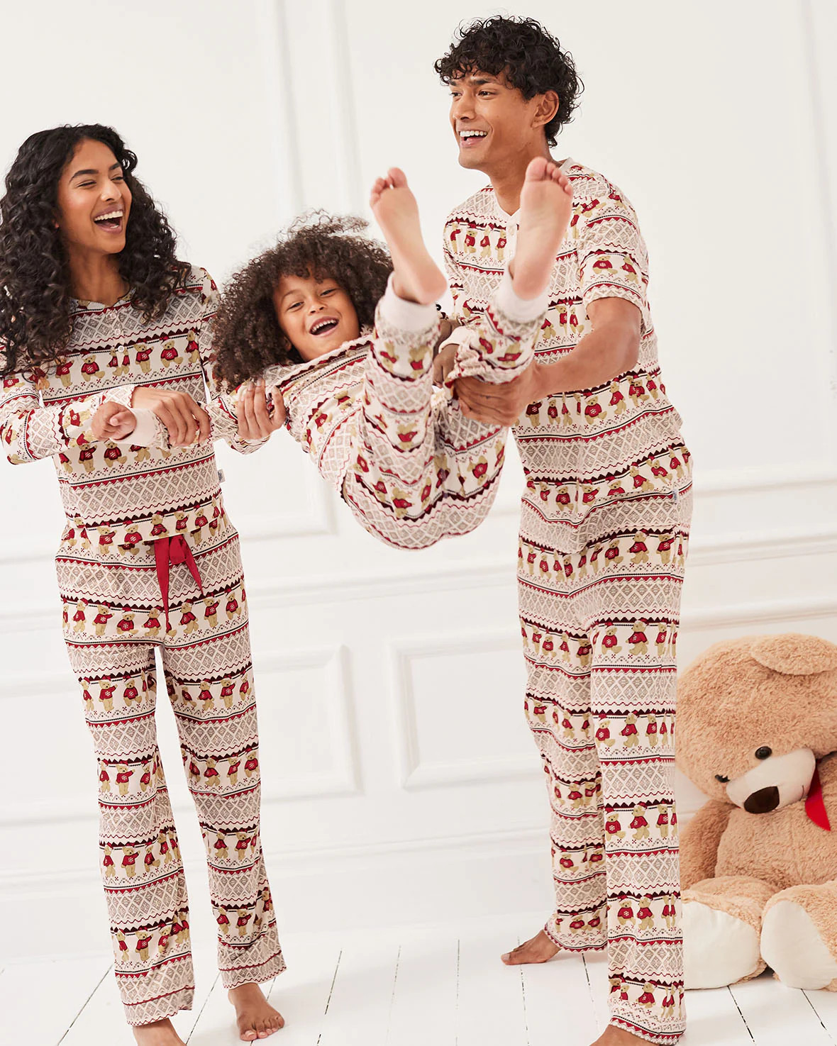 Peers the Bear Christmas Fair Isle Print Matching Family Pyjamas | Chelsea Peers NYC