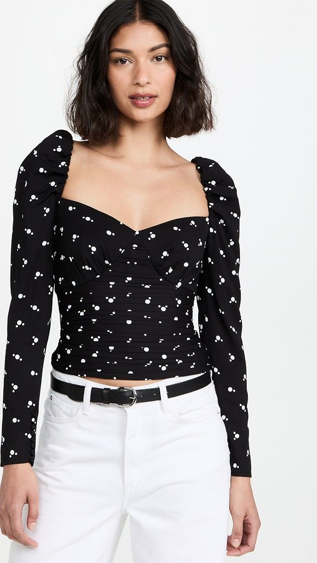 Self Portrait Polka Dot Top | SHOPBOP | Shopbop