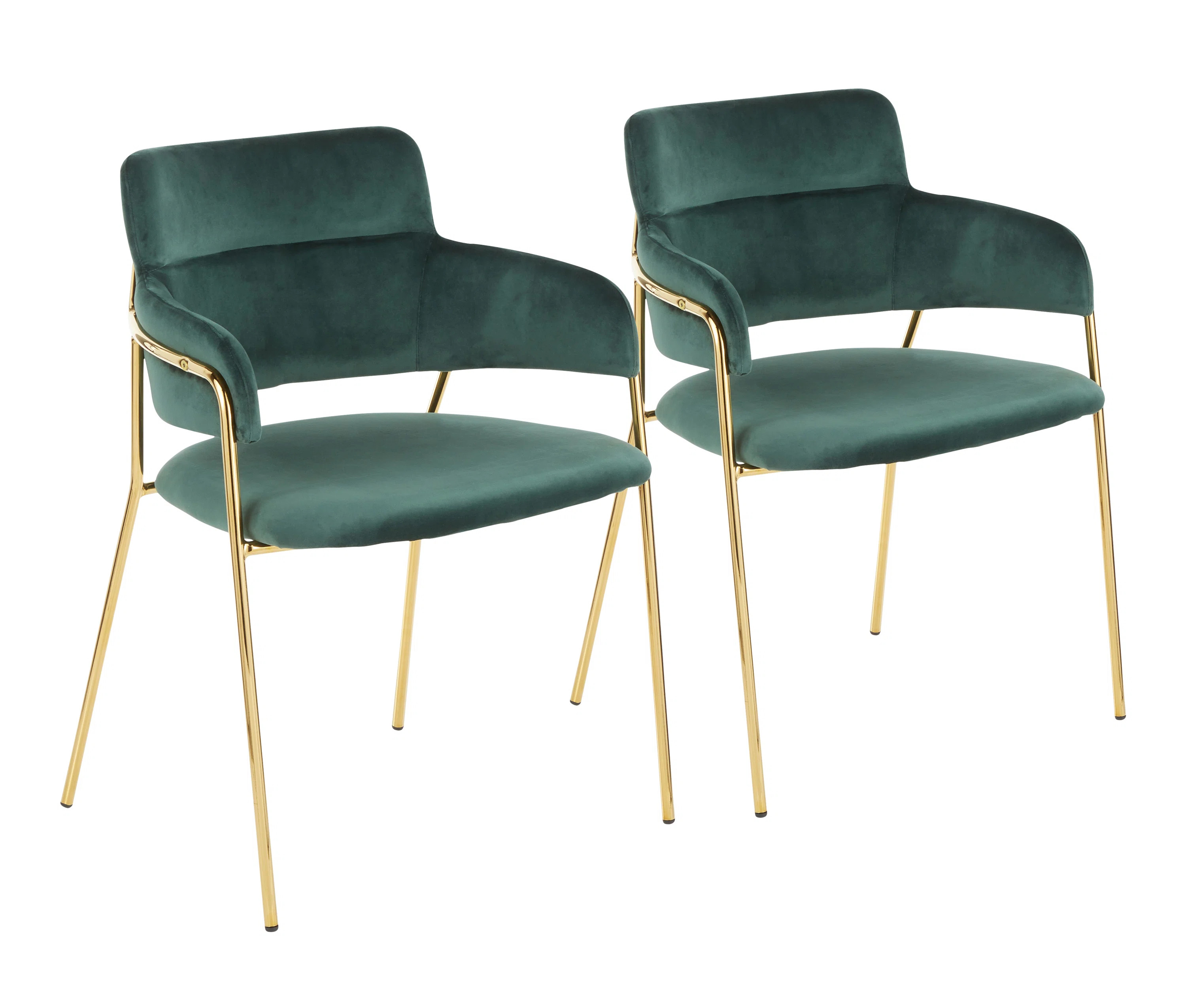 18.25'' H Velvet Upholstered Armchair (Set of 2) | Wayfair North America