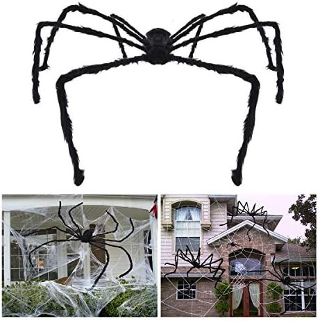 Unomor 7.5 ft Giant Halloween Spider Largest Scary Hairy Spider for Outdoor Halloween Decorations... | Amazon (US)