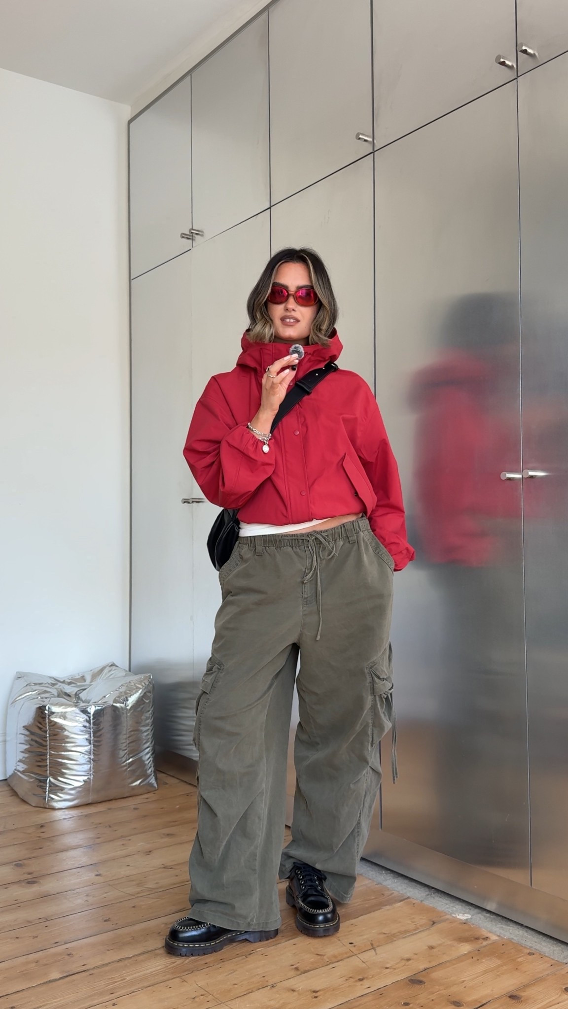 Uniqlo jacket, windbreaker, red jacket, cargos, cargo trousers, dr martens Lowell

#LTKuk #LTKspring