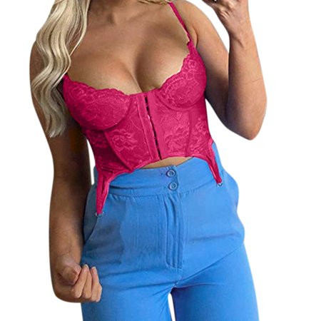 Outfmvch Maxi Summer Tank Top for Women Ladies New Wrapped Chest Lace Solid Color Sexy Sling Corset  | Walmart (US)