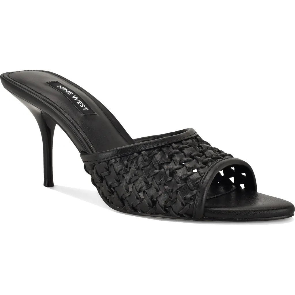 Nine West Kirela Woven Sandal in Black at Nordstrom, Size 6.5 | Nordstrom