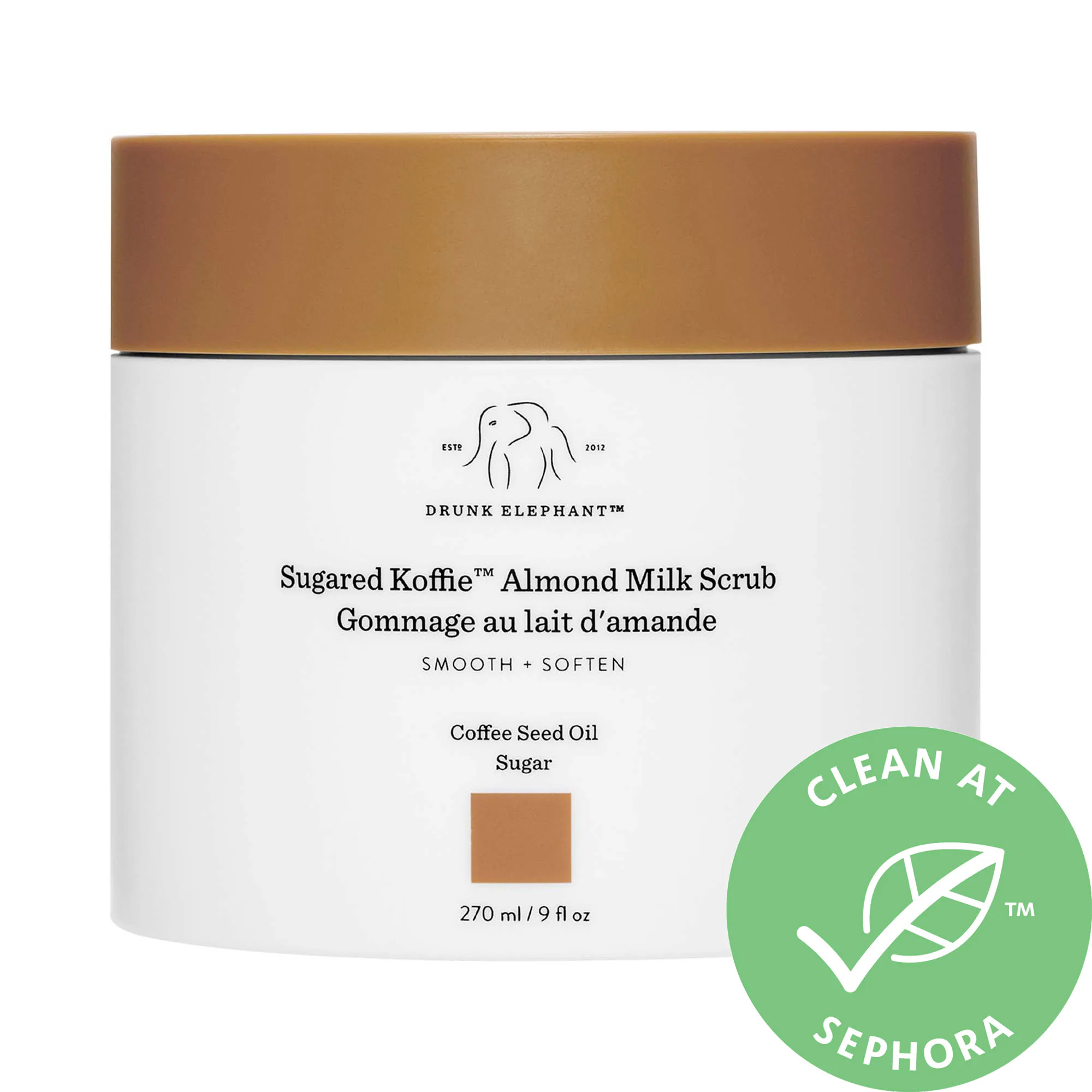 Drunk Elephant Sugared Koffie™ Almond Milk Body Scrub 9 oz/ 270 mL | Sephora (US)
