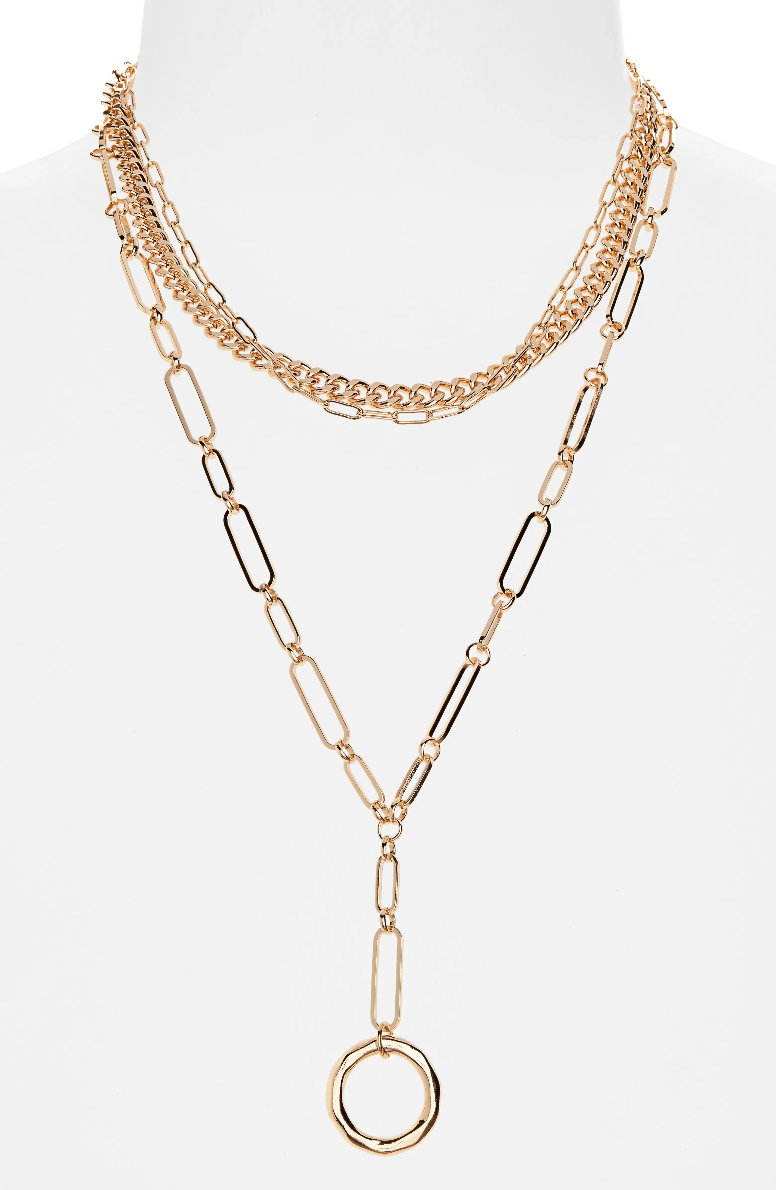 3-in-1 Closure Layered Chain Y-Necklace | Nordstrom