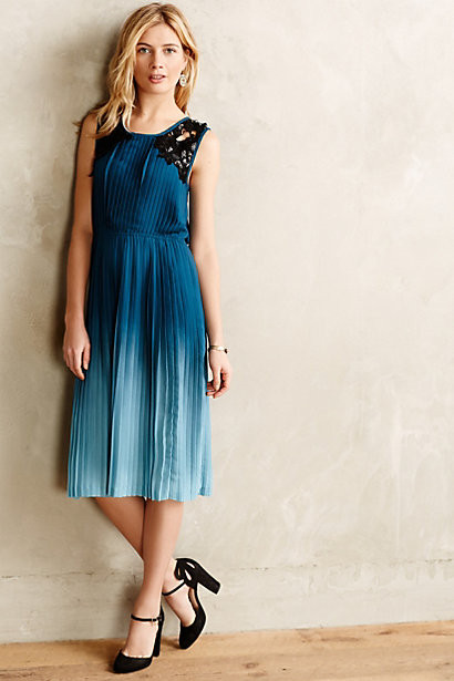 Cerulean Depths Midi Dress | Anthropologie (US)