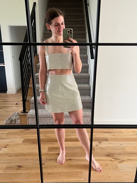 My outfit for the Eras Tour just arrived and I immediately put it on 🫶🏻

I think this would be SO CUTE for brides on a bachelorette weekend or any concerts or festivals you have coming up.

I also like that it’s sold as separate pieces so you can mix and match with other pieces to get more wear out of them!

I am in a size medium for both the top and skirt. It’s fully lined and the fabric is heavy so it lays really nicely. 

#LTKFestival #LTKstyletip #LTKsalealert