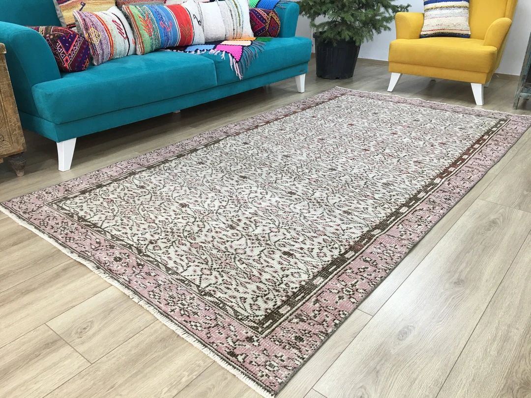 rug for bedroom, turkish rug, area rug, bohemian rug, decorative rug, vintage rug, turkey rug, ca... | Etsy (US)