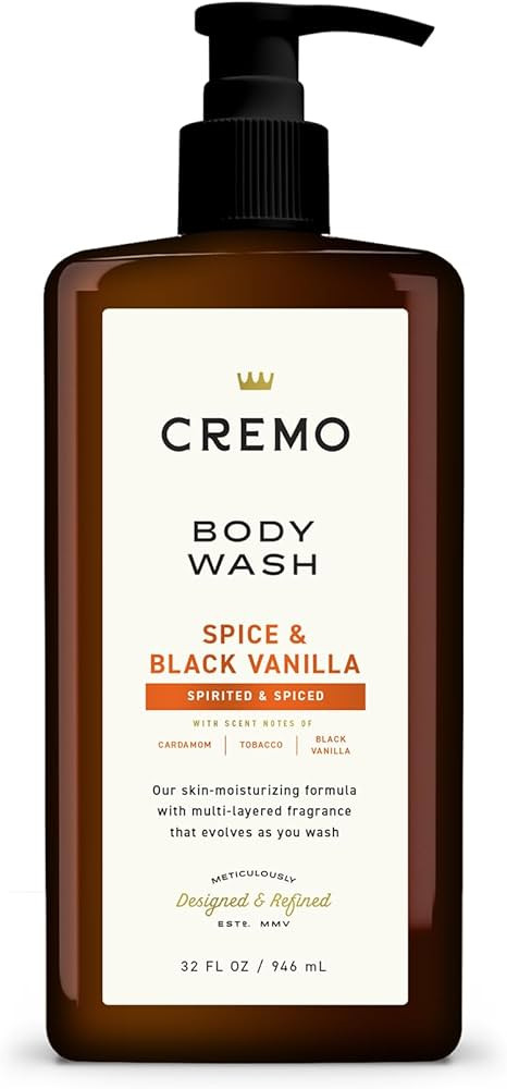 Cremo Rich-Lathering Spice & Black Vanilla Body Wash for Men, Notes of Spices, Dark Woods and Bla... | Amazon (US)