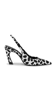 Schutz Lexi Sling Wild Pump in White & Black from Revolve.com | Revolve Clothing (Global)