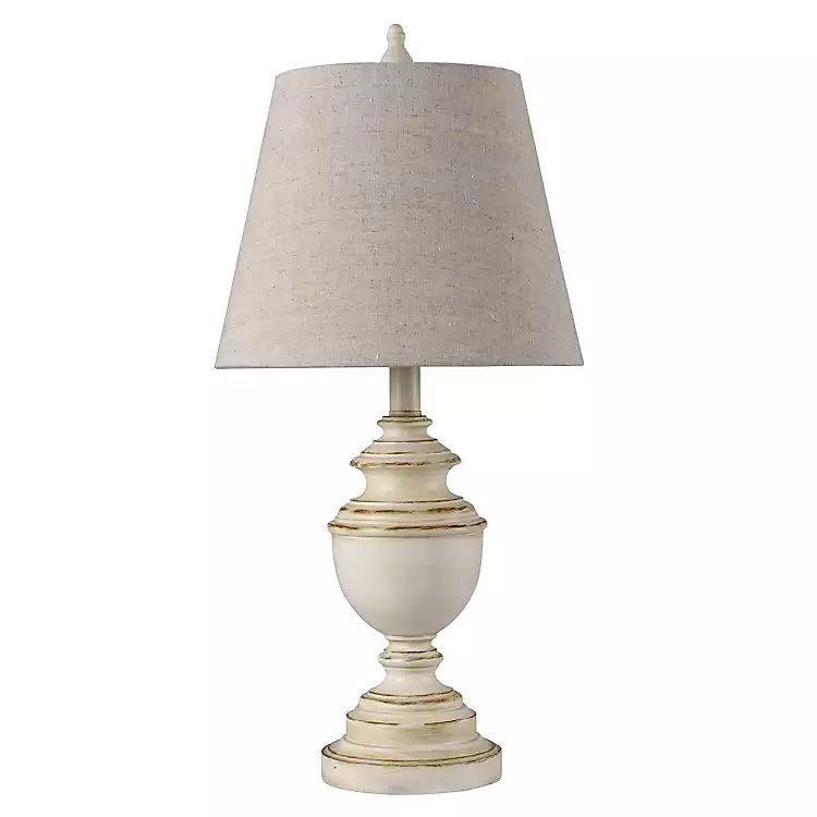 Distressed Cream Table Lamp | Kirkland's Home