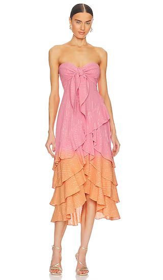 Ilanila Dress in Dubai Tie Dye Orange Pink | Revolve Clothing (Global)