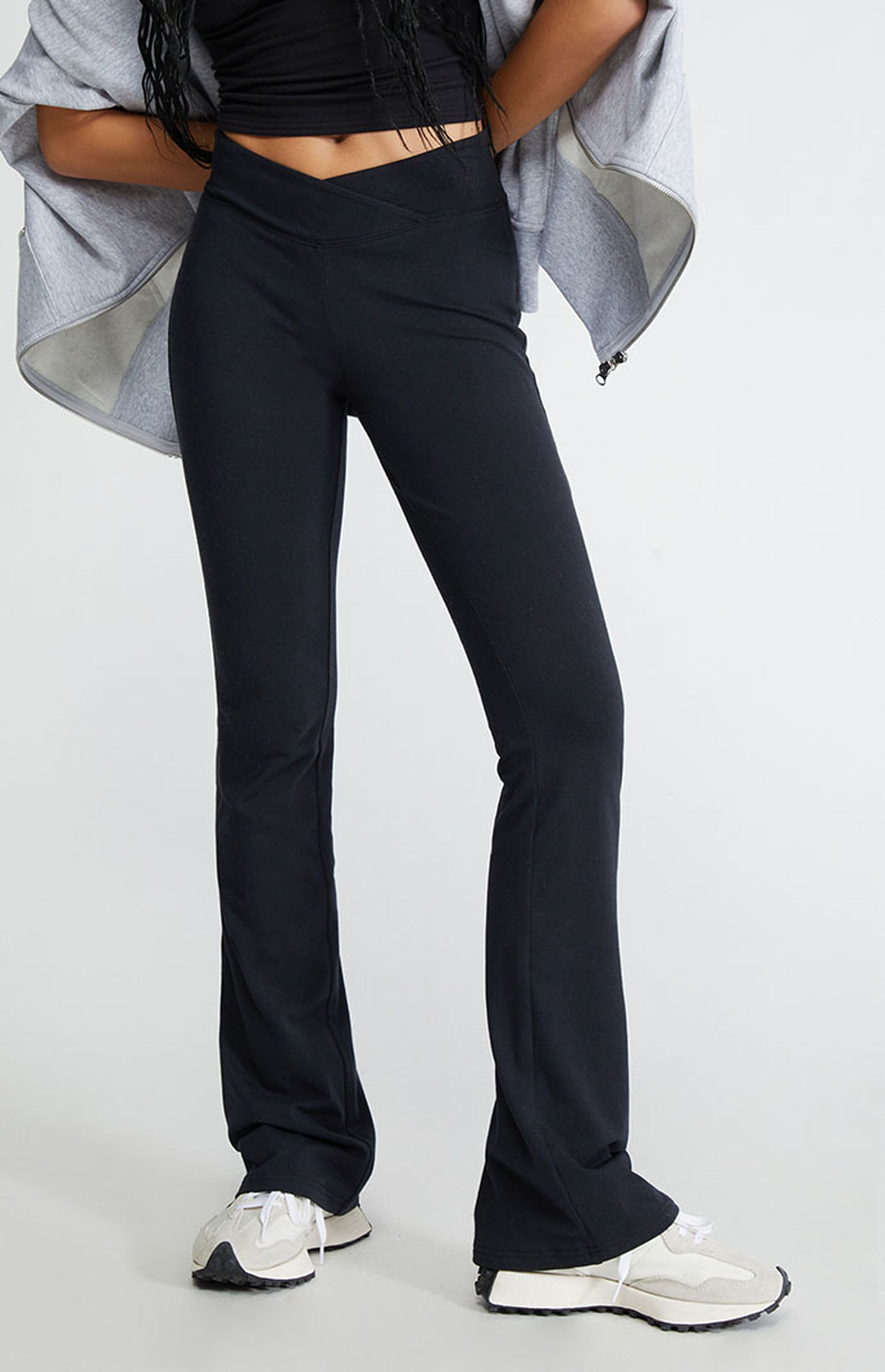 PacSun Surplice V Waist Flare Yoga Pants | PacSun | PacSun