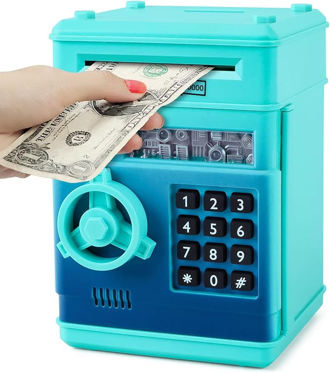 Refasy Piggy Bank Cash Coin Can ATM Bank Electronic Coin Money Bank for Kids Age 3-12, Money Savi... | Amazon (US)