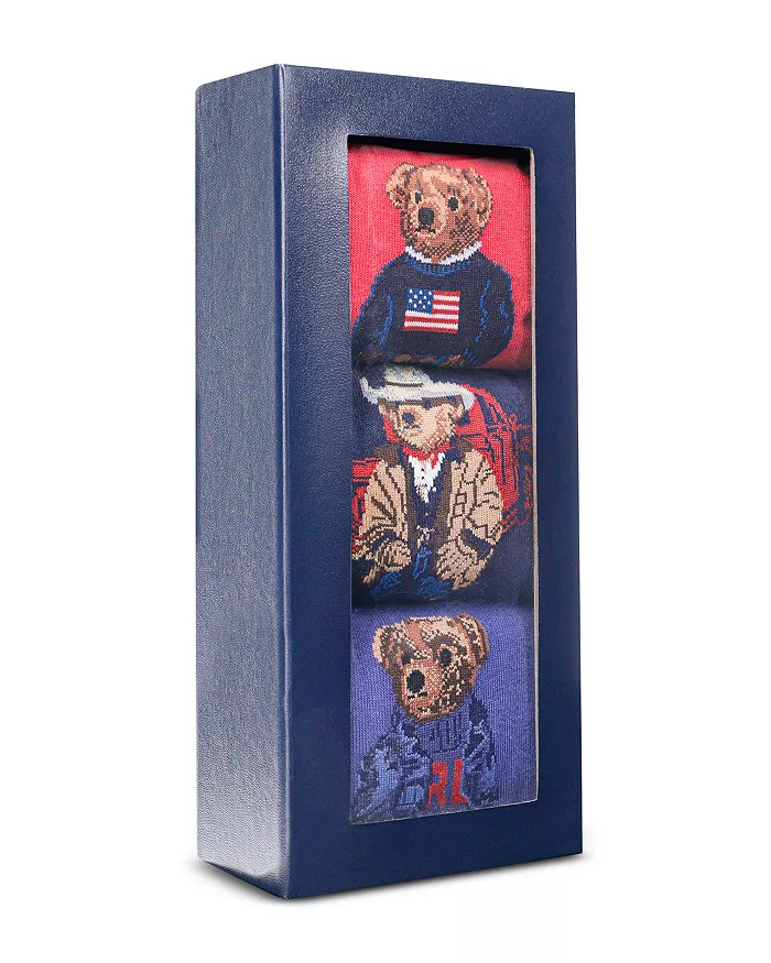 Polo Bear Color Blocked Crew Socks Gift Box, Pack of 3 | Bloomingdale's (US)