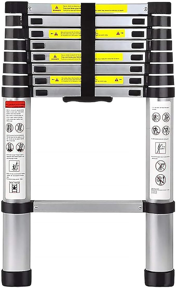Telescoping Ladder 8.5 FT - Aluminum Telescopic Ladder with Non-Slip Feet - Portable Collapsible ... | Amazon (US)