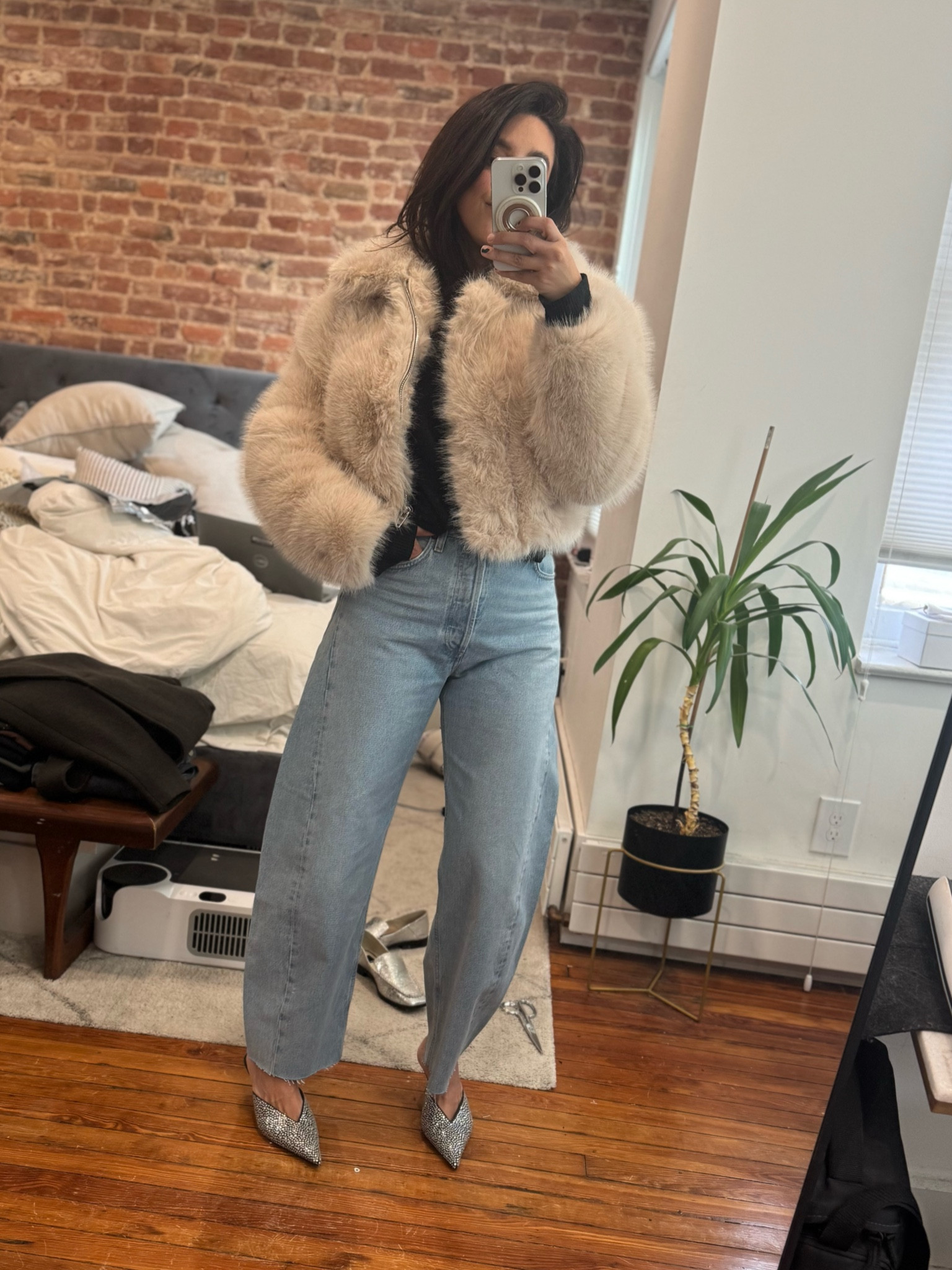 Small in coat
27 in denim 