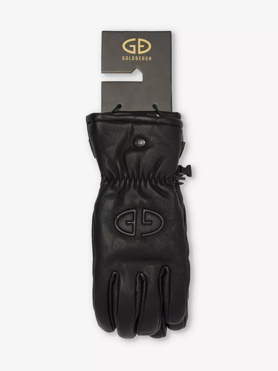 Freeze embossed-branding leather gloves | Selfridges