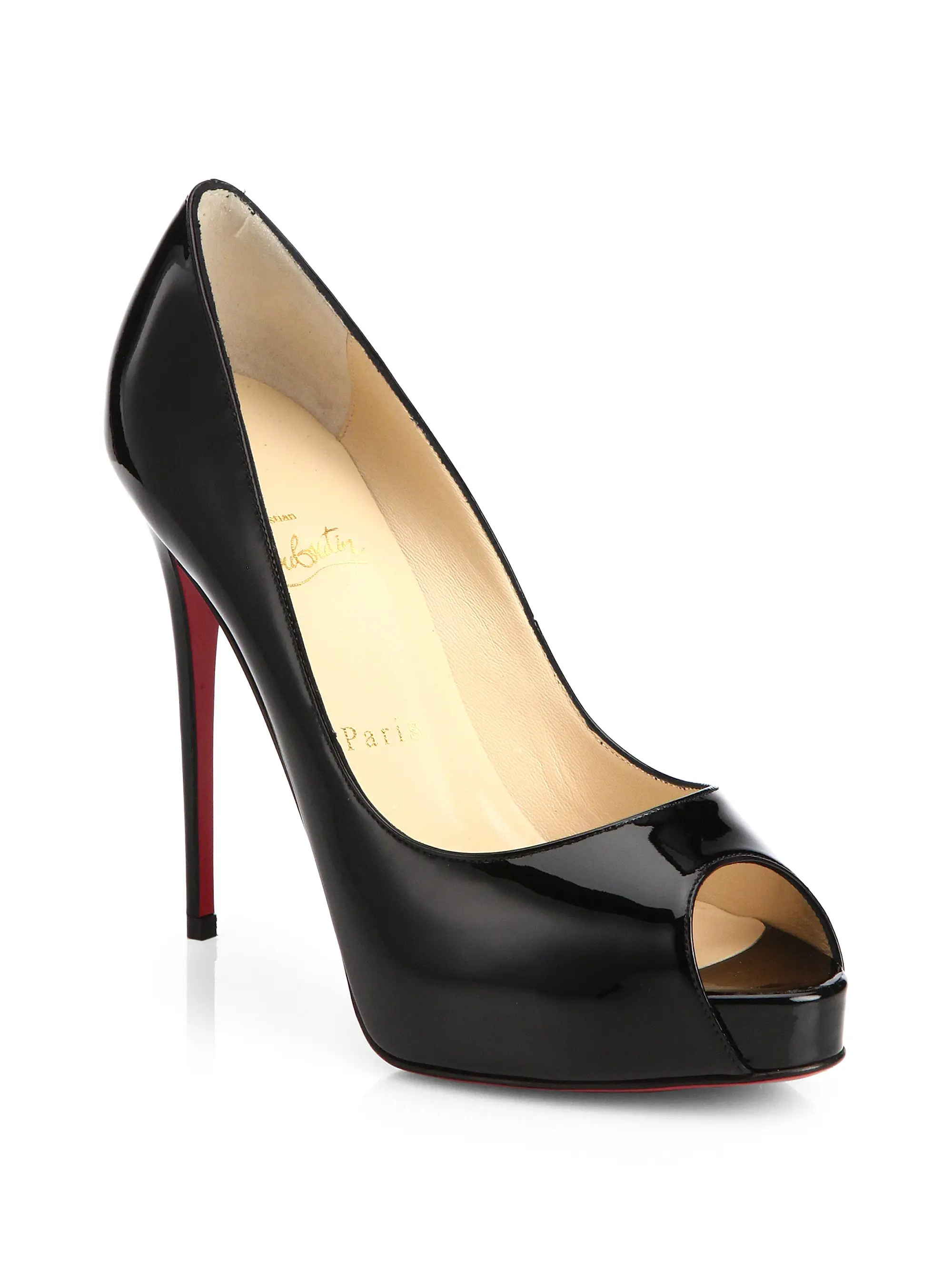 Very Privé 120 Peep-Toe Patent Leather Pumps | Saks Fifth Avenue