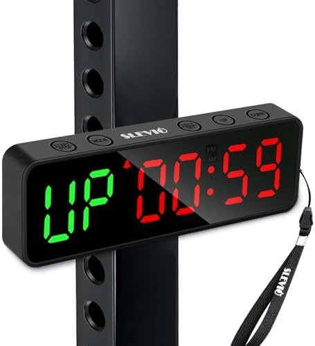 Small Gym Timer Clock Stopwatch Magnetic Workout Interval Timer, Large LED Digital Display, Home ... | Amazon (US)