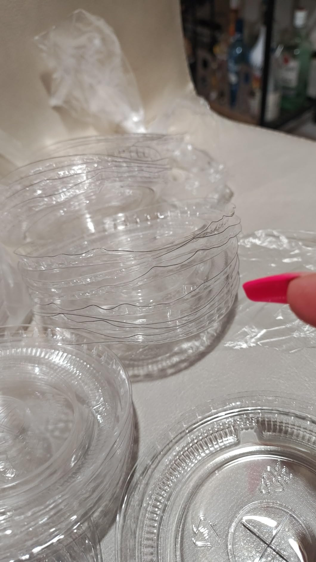 Whaline 50Pcs Christmas Disposable Plastic Cups with Lids and Straws 12oz Party Cups Gingerbread ... | Amazon (US)