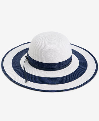 I.N.C. International Concepts Colorblock Stripe Floppy Hat, Macy's Exclusive - Macy's | Macy's