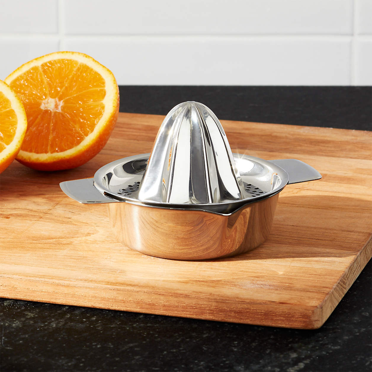 Stainless Steel Citrus Juicer + Reviews | Crate & Barrel | Crate & Barrel