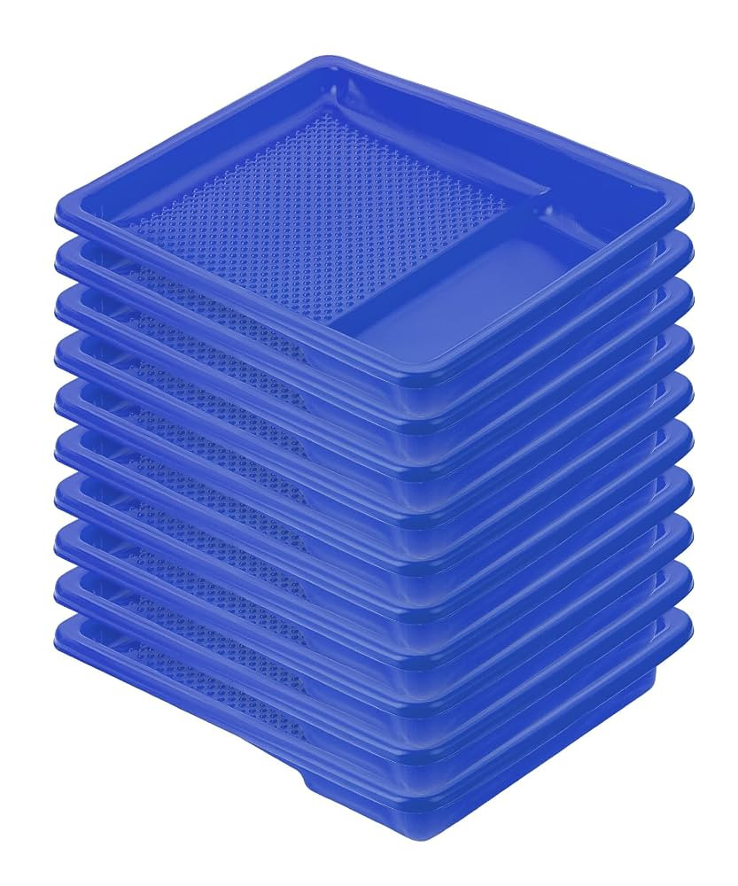 Bates- Paint Tray Liner, 9 Inch, 10 pcs, Dark Blue Paint Pans Trays, Plastic Paint Tray, Roller T... | Amazon (US)