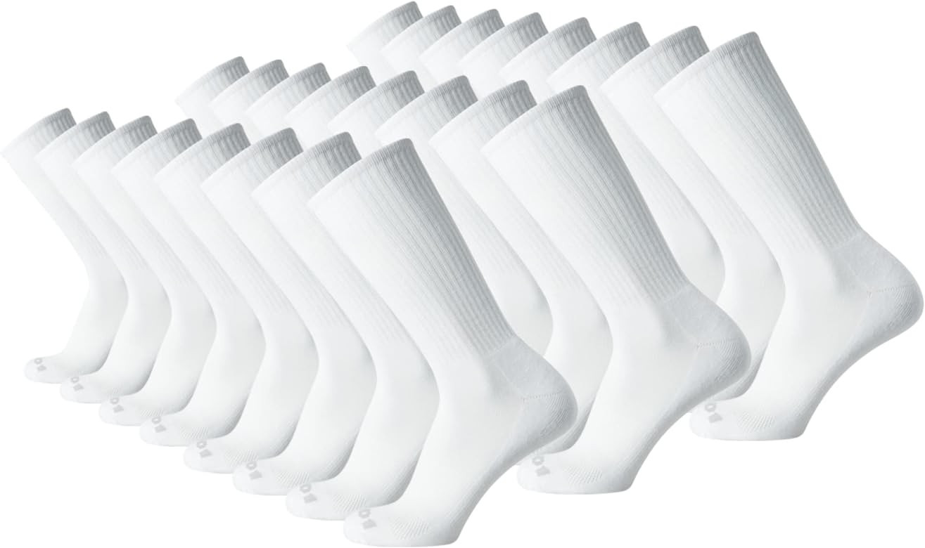 AND1 Men's Socks - Athletic Cushion Crew Socks (24 Pack) | Amazon (US)