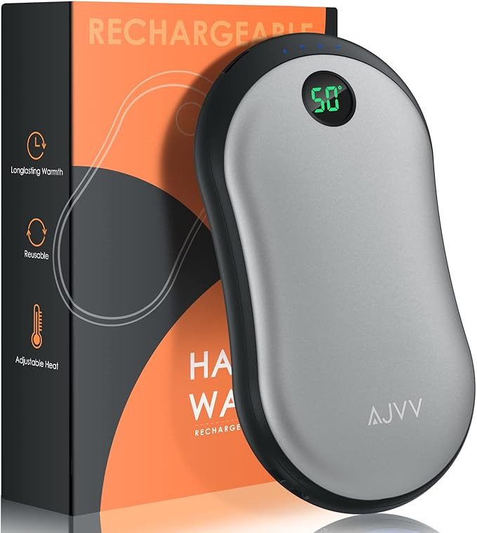 Hand Warmers Rechargeable, 10000mAh Electric Hand Warmer Power Bank with 3 Levels Double-Sided He... | Amazon (US)