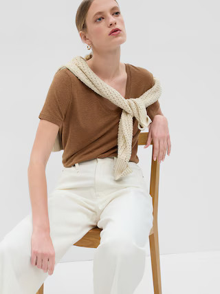 Linen-Blend T-Shirt | Gap (US)
