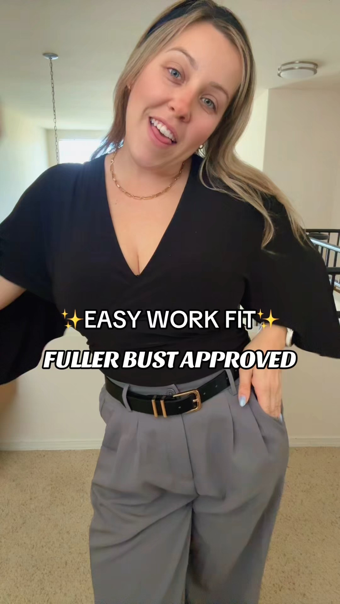 Grey trousers 
Work outfit with trousers and belt. Elevated outfit to wear to work.

#LTKMidsize #LTKdayinmylife #LTKootd