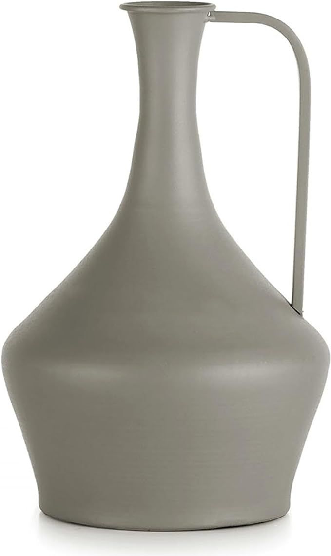 Sziqiqi Pitcher Vase for Pampas Flowers Khaki - 10.2in Decorative Metal Vase for Table Centerpiec... | Amazon (US)
