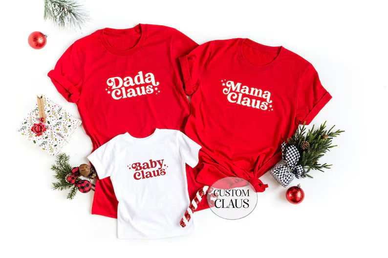 Mama Claus Dada Claus Baby Claus Shirt, Christmas Family Matching Shirt, Santa Claus Shirt, Mom C... | Etsy (US)
